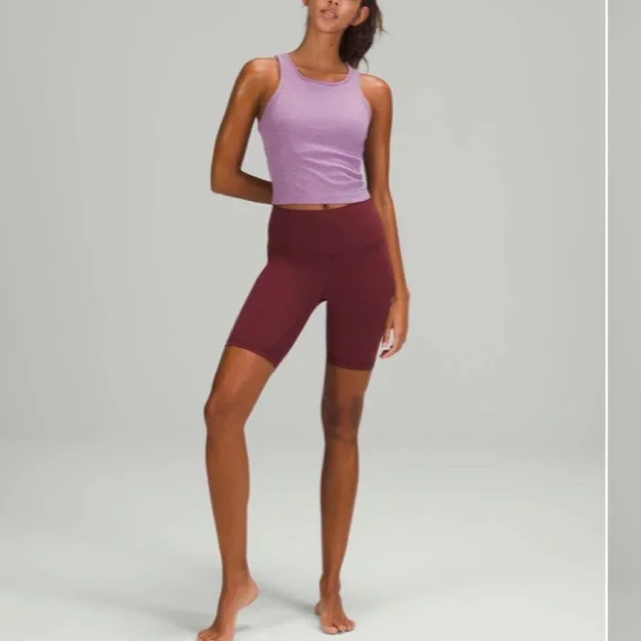 NWT Lululemon Athletica Ebb To Street Crop Tank Wisteria Purple - Picture 5 of 10